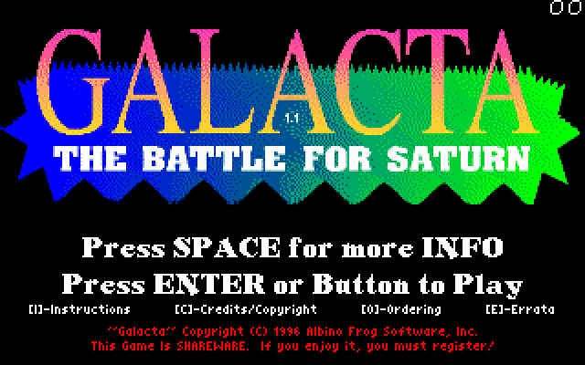 Скриншот из игры Galacta: The Battle for Saturn под номером 1