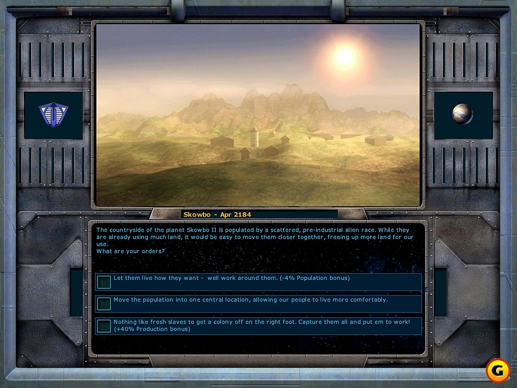 Скриншот из игры Galactic Civilizations под номером 1