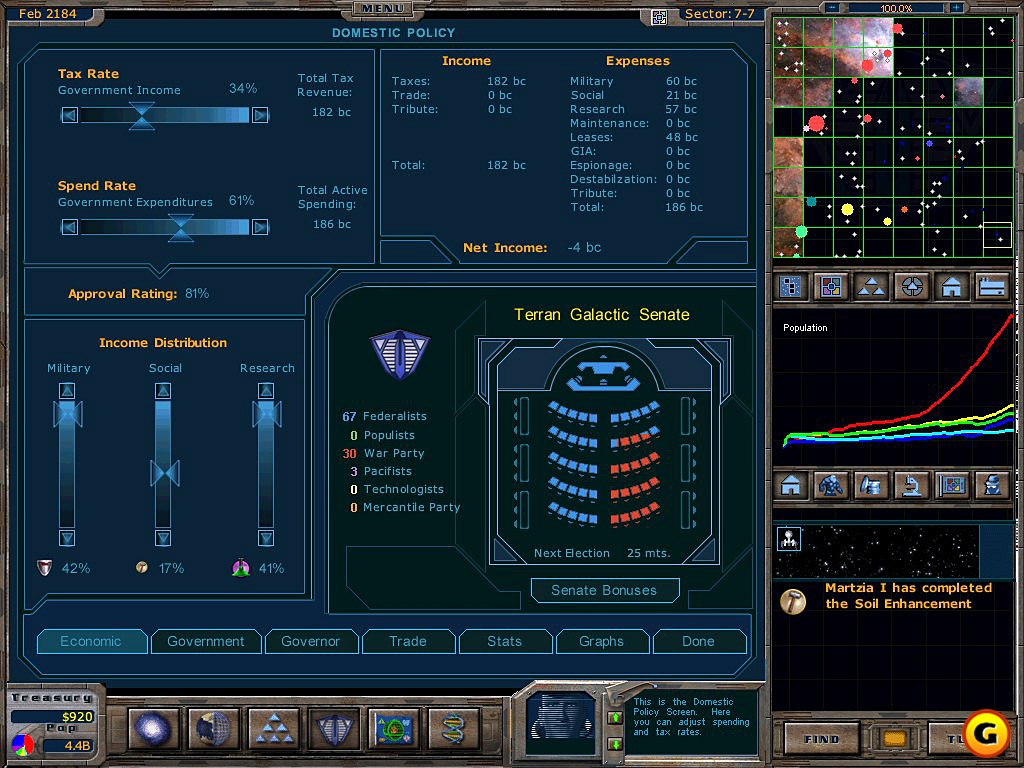 Скриншот из игры Galactic Civilizations под номером 6