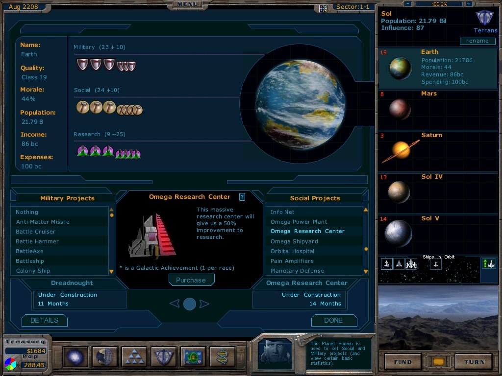 Скриншот из игры Galactic Civilizations (2003) под номером 10