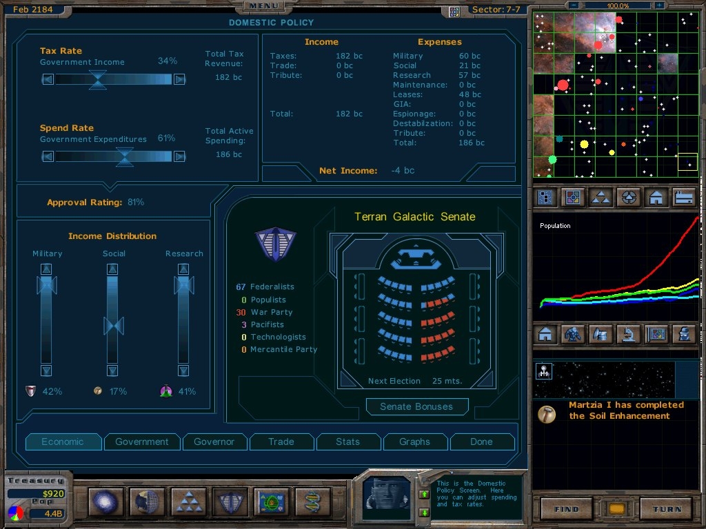 Скриншот из игры Galactic Civilizations (2003) под номером 7