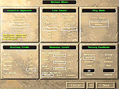 Скриншот из игры M.A.X.: Mechanized Assault and Exploration под номером 1