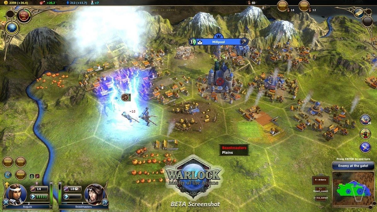 Скриншот из игры Warlock: Master of the Arcane под номером 6