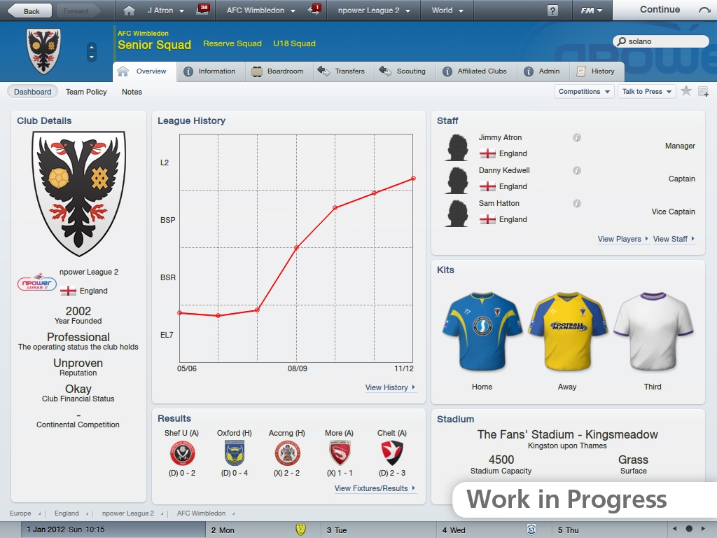 Скриншот из игры Football Manager 2012 под номером 13