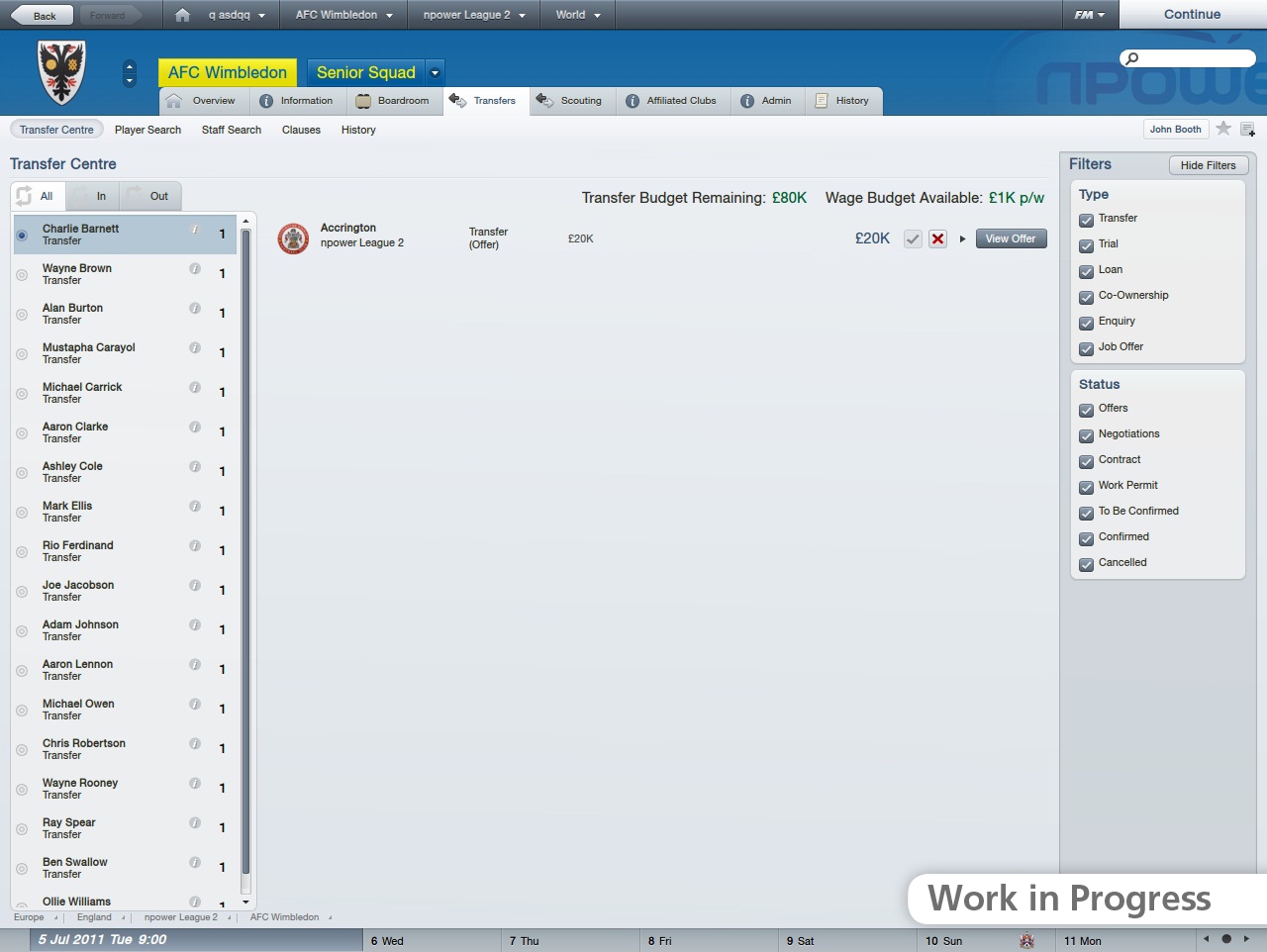 Скриншот из игры Football Manager 2012 под номером 8