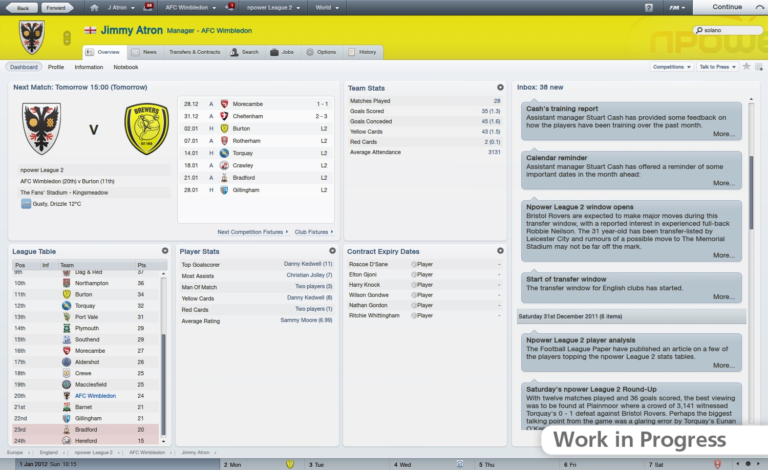 Скриншот из игры Football Manager 2012 под номером 9