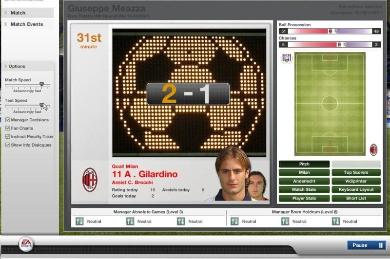 Скриншот из игры FIFA Manager 07 под номером 1