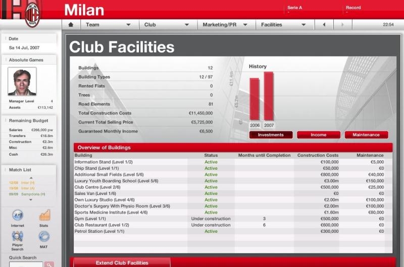 Скриншот из игры FIFA Manager 07 под номером 3