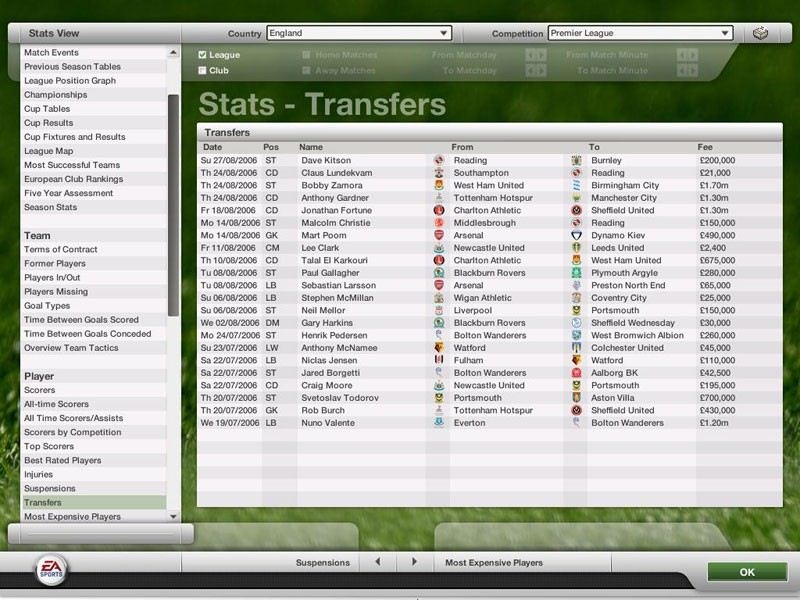 Скриншот из игры FIFA Manager 07 под номером 41