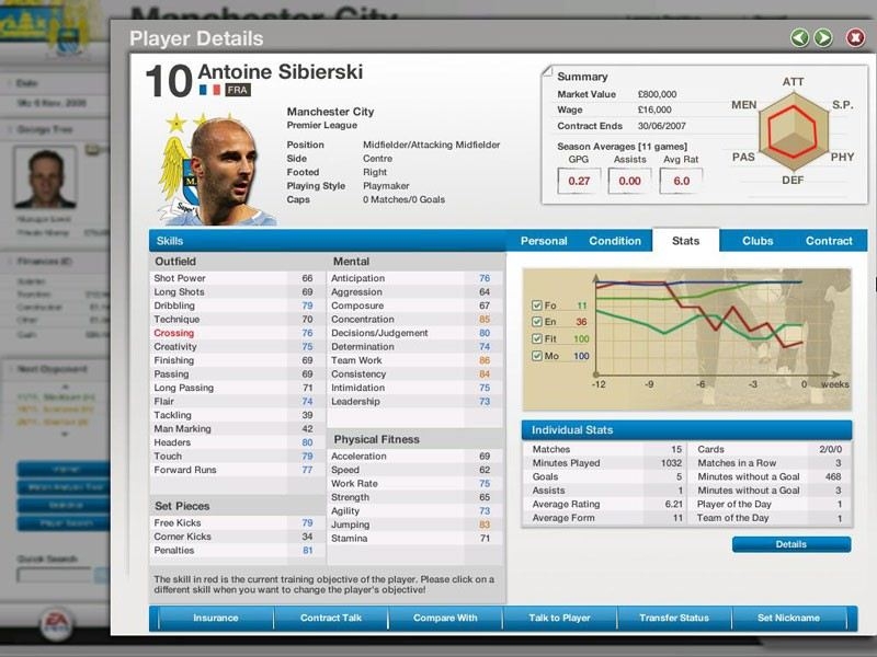 Скриншот из игры FIFA Manager 07 под номером 48