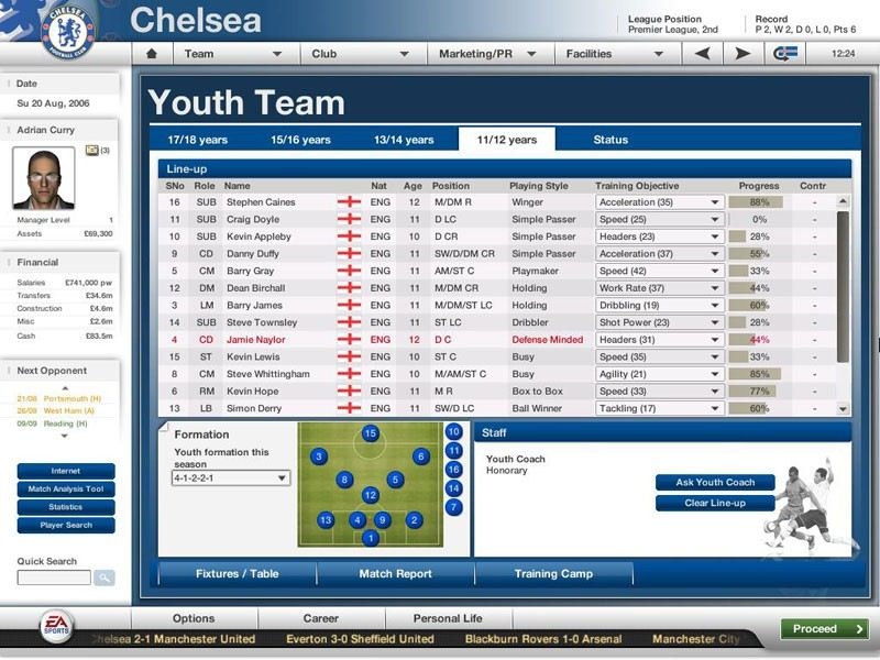 Скриншот из игры FIFA Manager 07 под номером 49
