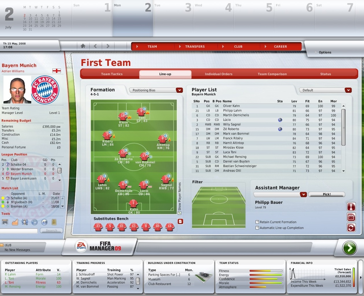 Скриншот из игры FIFA Manager 09 под номером 1