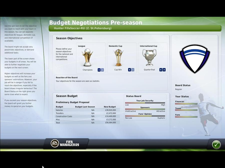 Скриншот из игры FIFA Manager 09 под номером 16