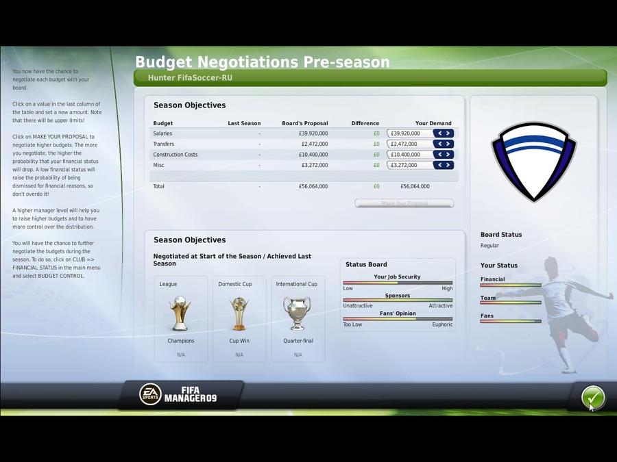 Скриншот из игры FIFA Manager 09 под номером 17