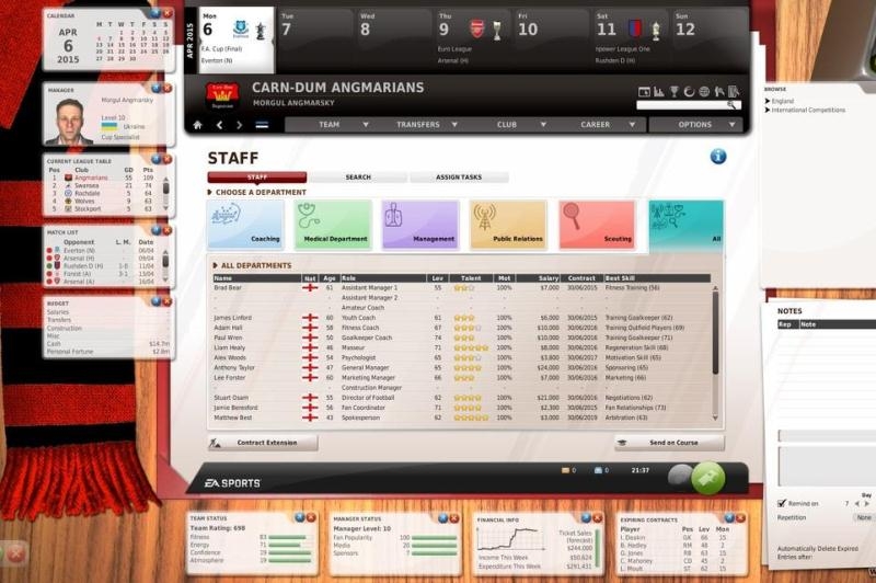 Скриншот из игры Fifa Manager 11 под номером 17