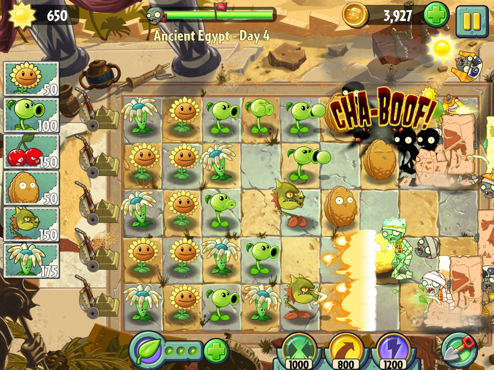 Скриншот из игры Plants vs. Zombies 2: It
