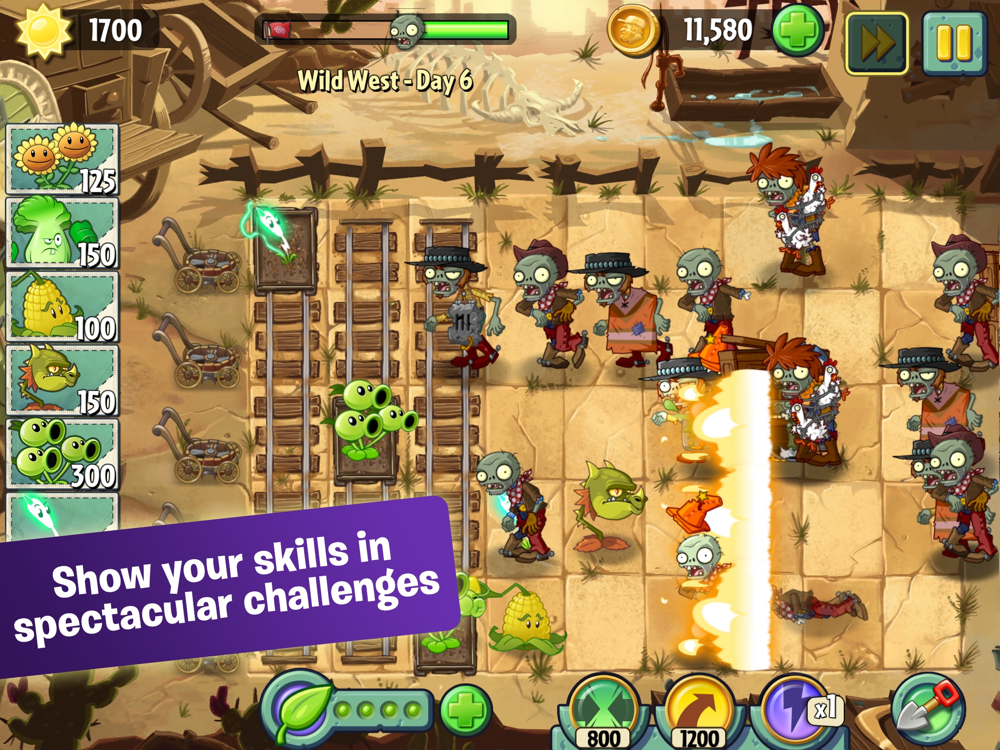 Скриншот из игры Plants vs. Zombies 2: It