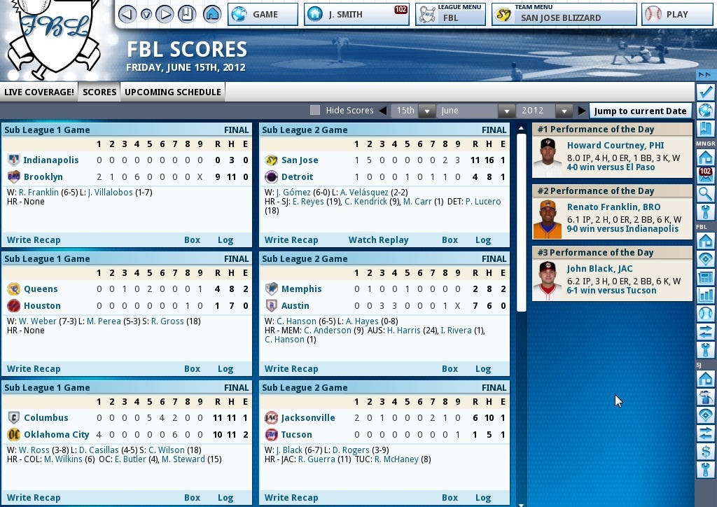 Скриншот из игры Out of the Park Baseball 13 под номером 43
