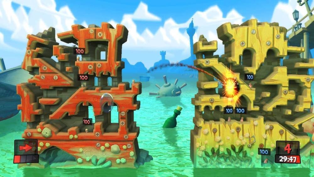 Скриншот из игры Worms Revolution под номером 10