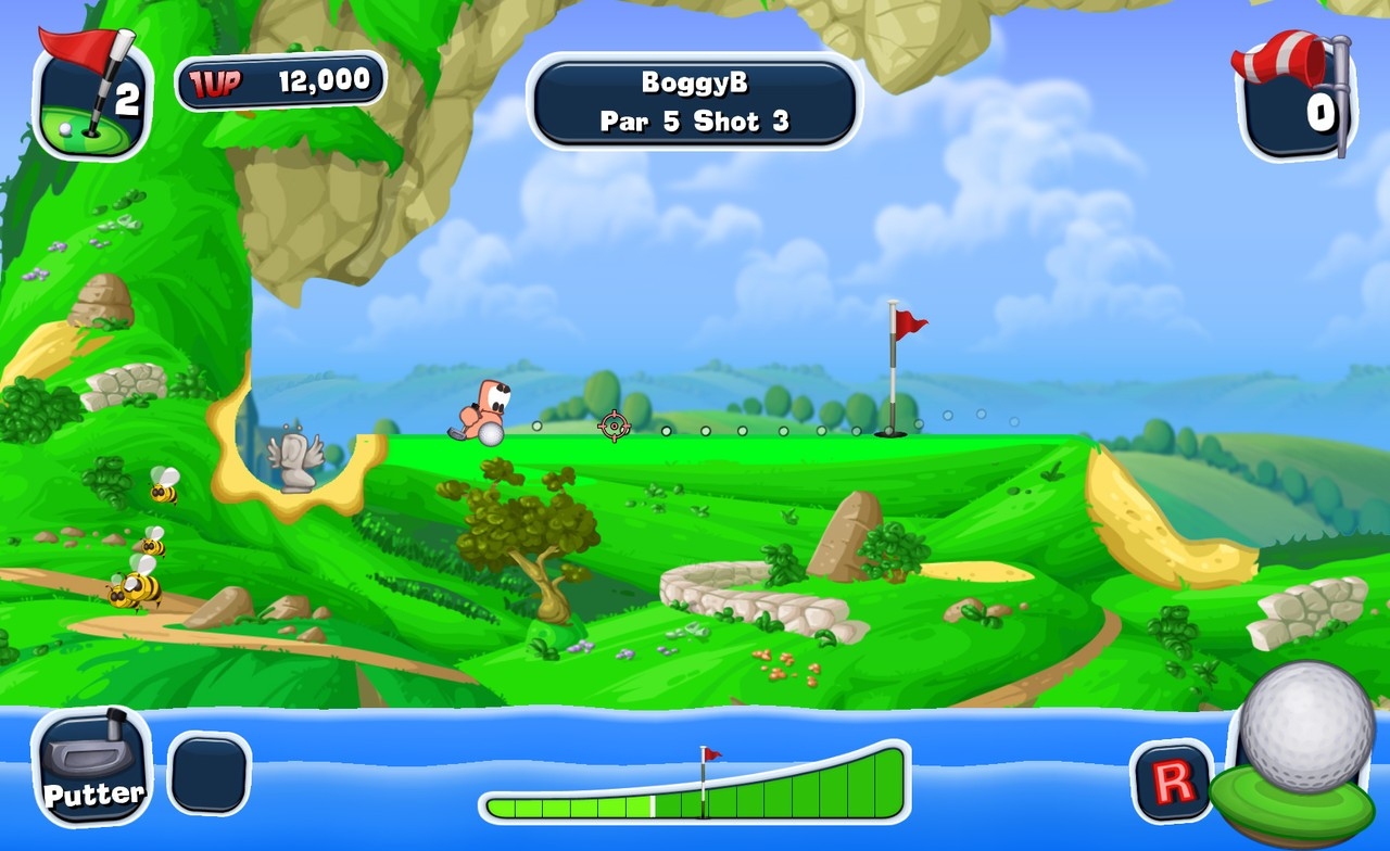 Скриншот из игры Worms Crazy Golf под номером 3