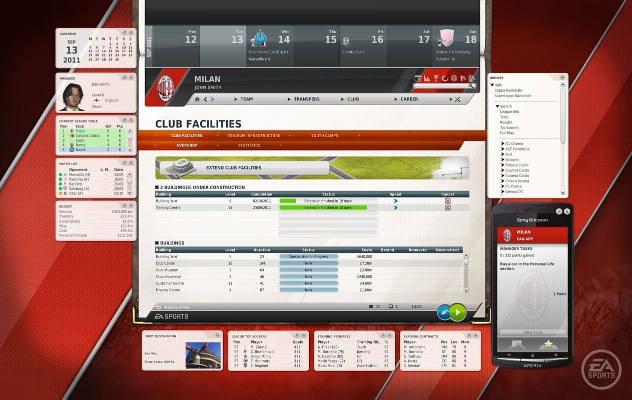 Скриншот из игры FIFA Manager 12 под номером 11