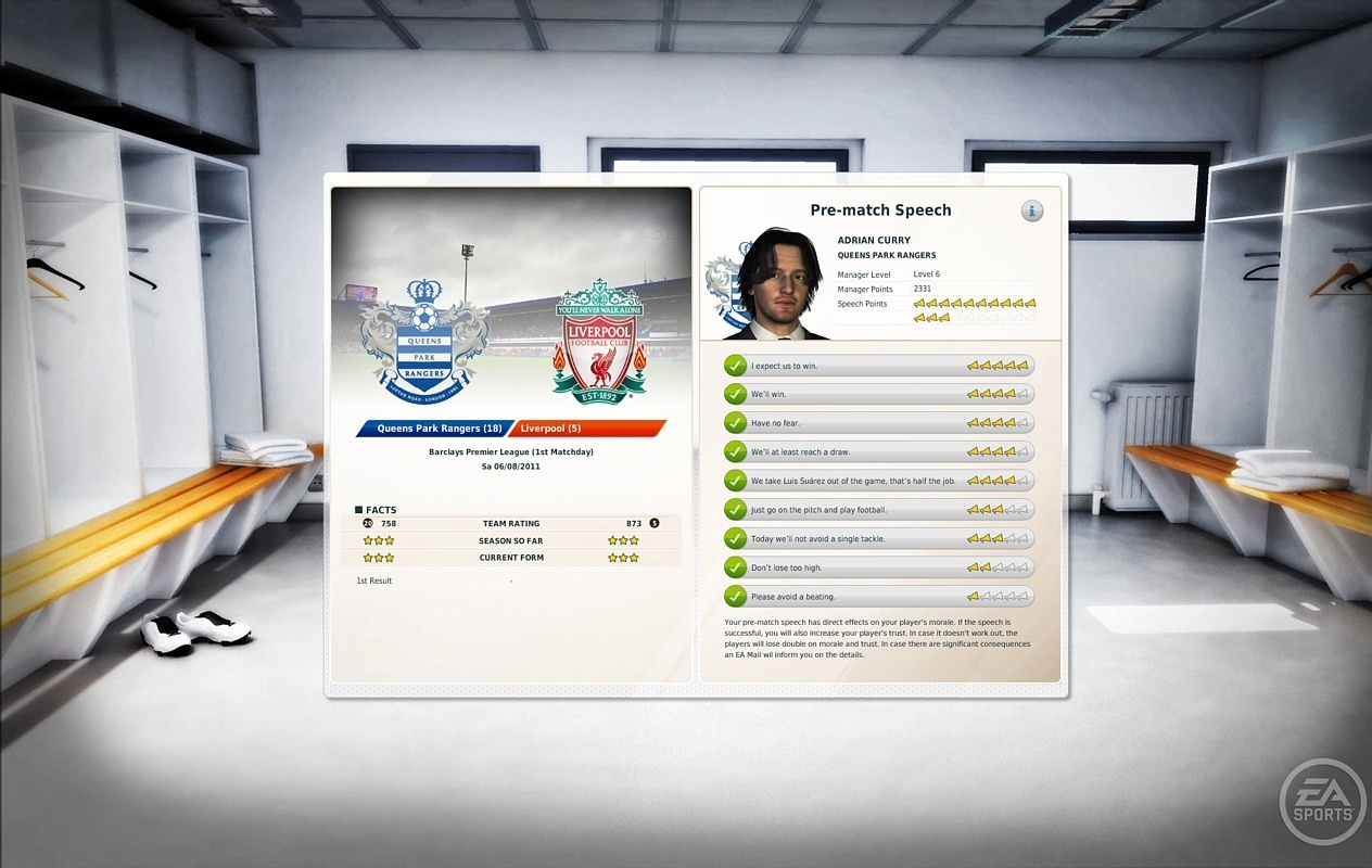 Скриншот из игры FIFA Manager 12 под номером 2