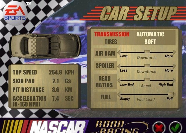 Скриншот из игры NASCAR Road Racing под номером 6