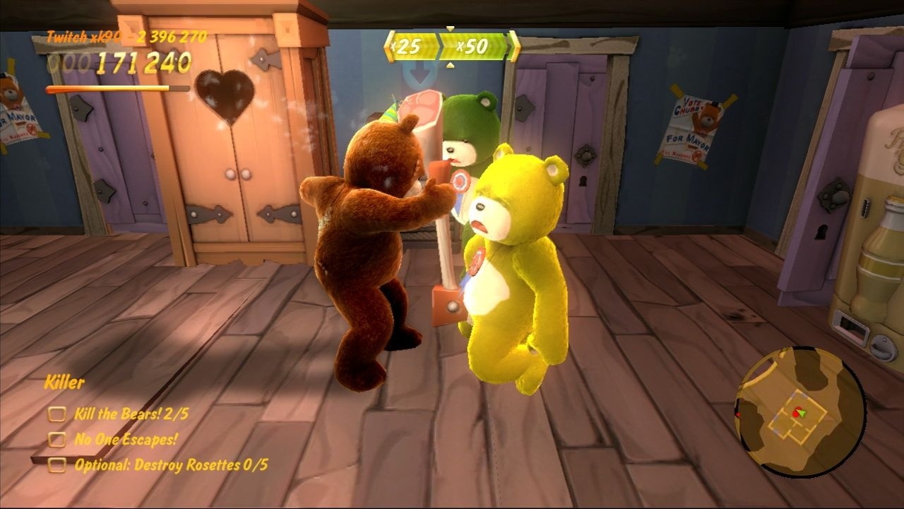Игра мишка 1 часть. Игра Naughty Bear. Bear из игры. Медведь барен игра. Барин игра медведь.