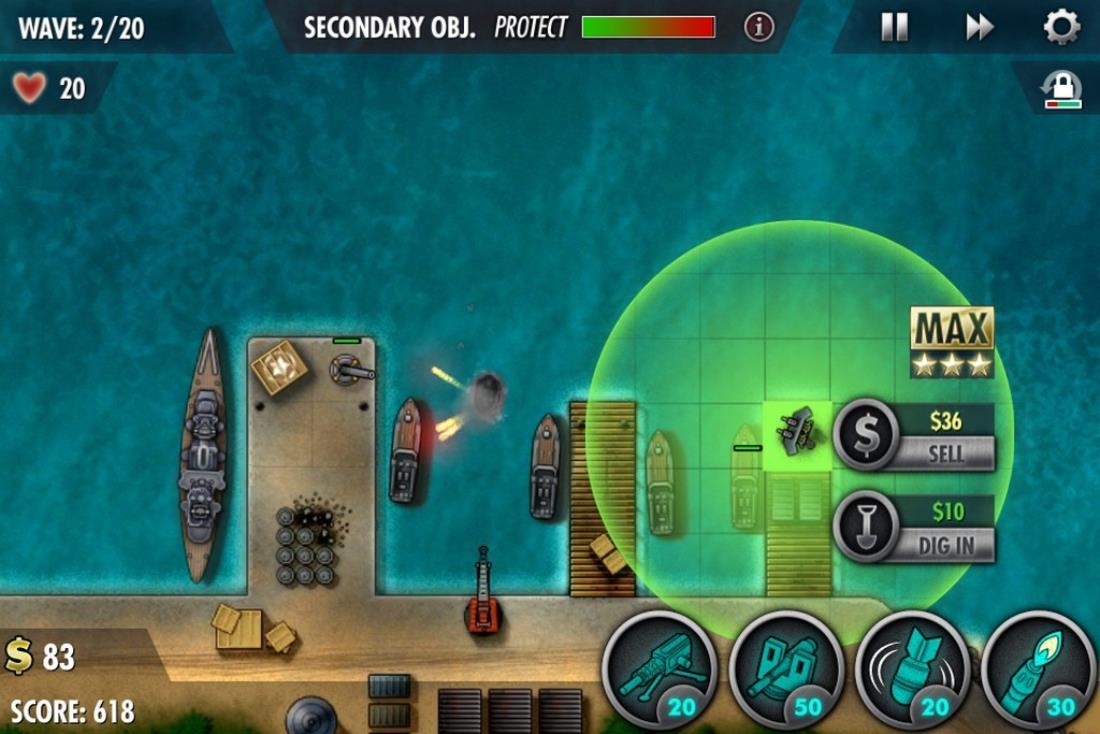 Скриншот из игры iBomber Defense Pacific под номером 3