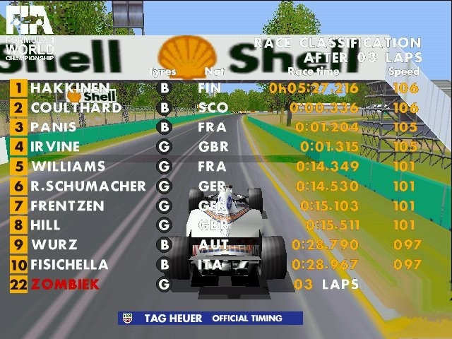 Скриншот из игры Official Formula 1 Racing под номером 12