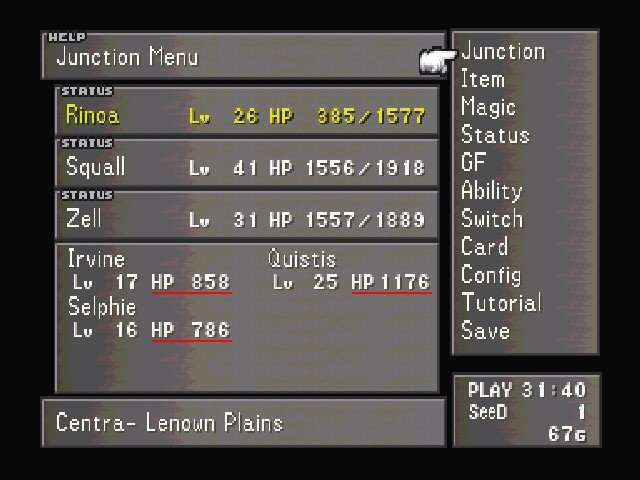 Скриншот из игры Final Fantasy 8 под номером 13