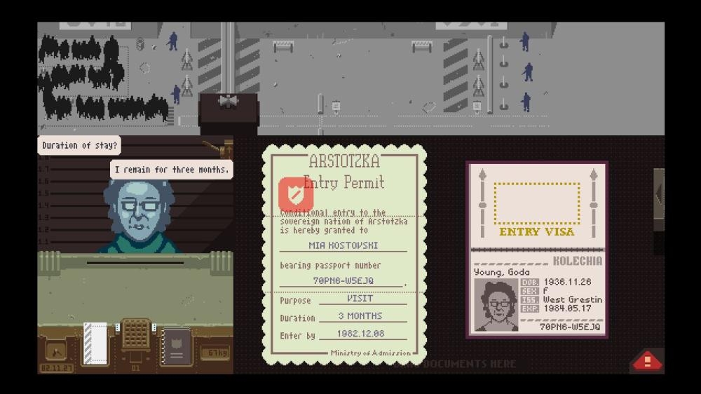 Скриншот из игры Papers, Please под номером 3