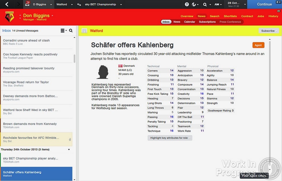 Скриншот из игры Football Manager 2014 под номером 14