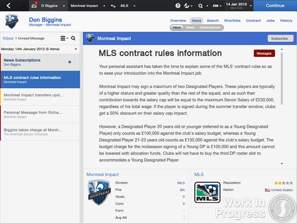 Скриншот из игры Football Manager 2014 под номером 8