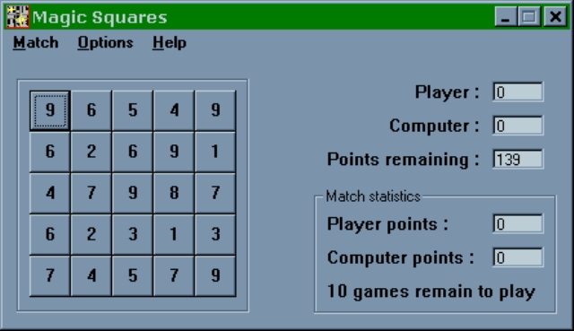 Скриншот из игры Magic Squares под номером 3