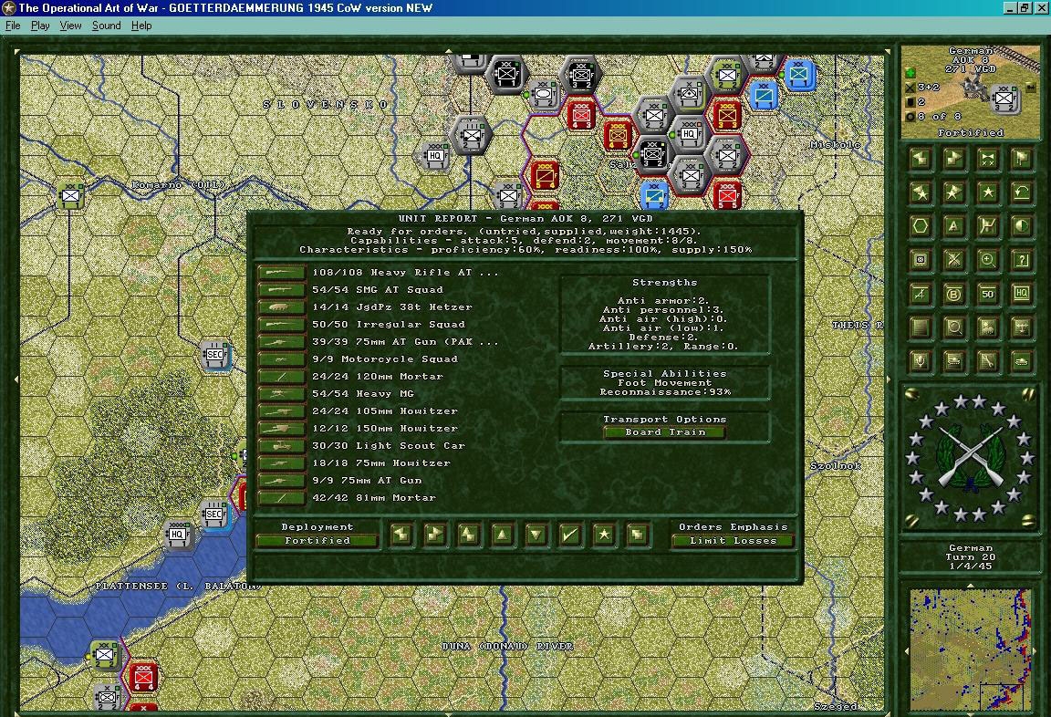 Скриншот из игры Operational Art of War, Vol. : A Century of Warfare под номером 3