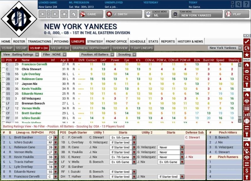Скриншот из игры Out of the Park Baseball 14 под номером 7