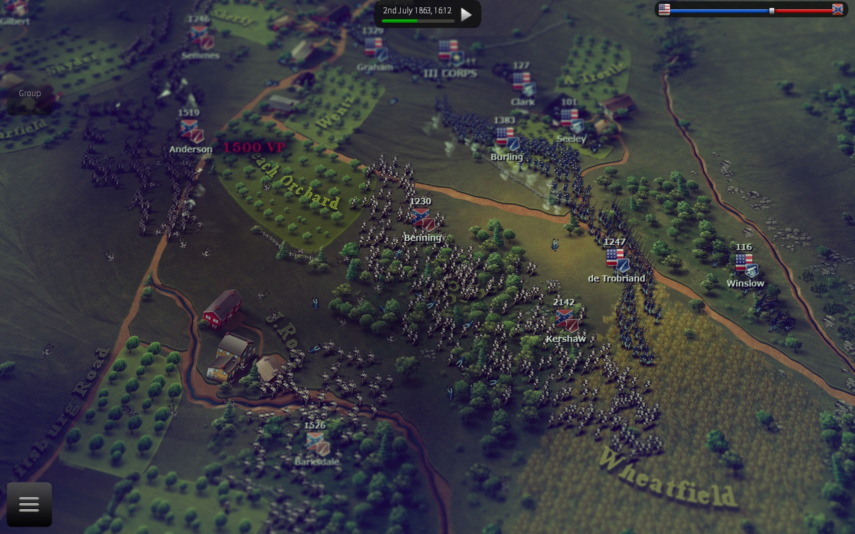 Скриншот из игры Ultimate General: Gettysburg под номером 1