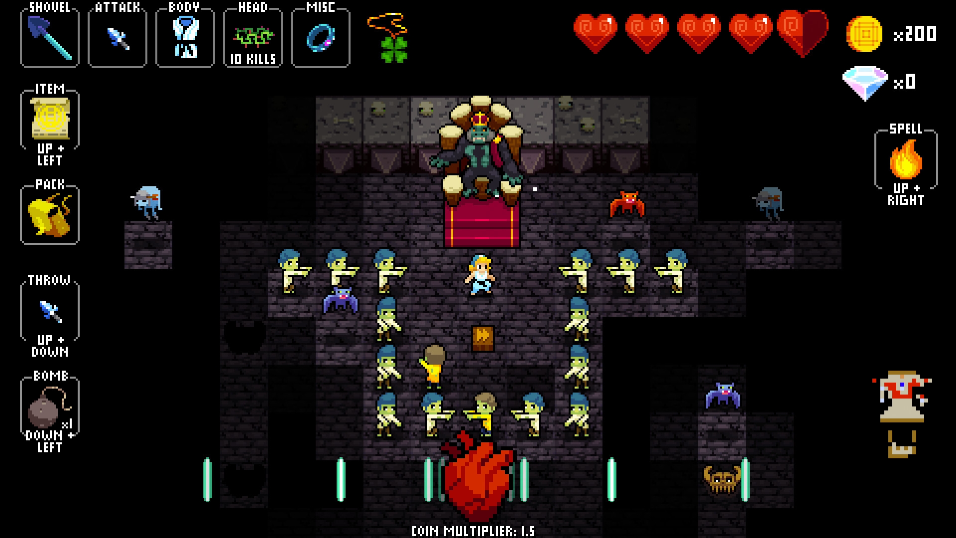 Скриншот из игры Crypt of the Necrodancer под номером 1