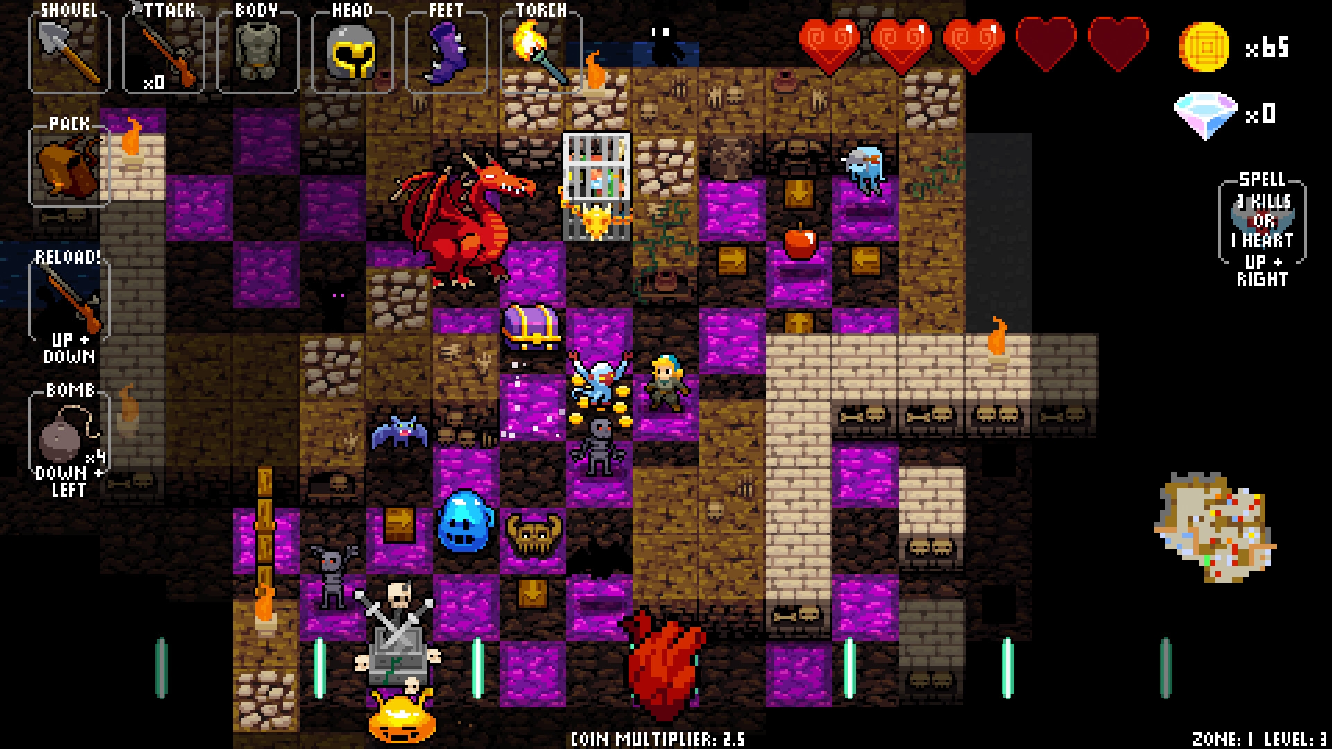 Скриншот из игры Crypt of the Necrodancer под номером 7