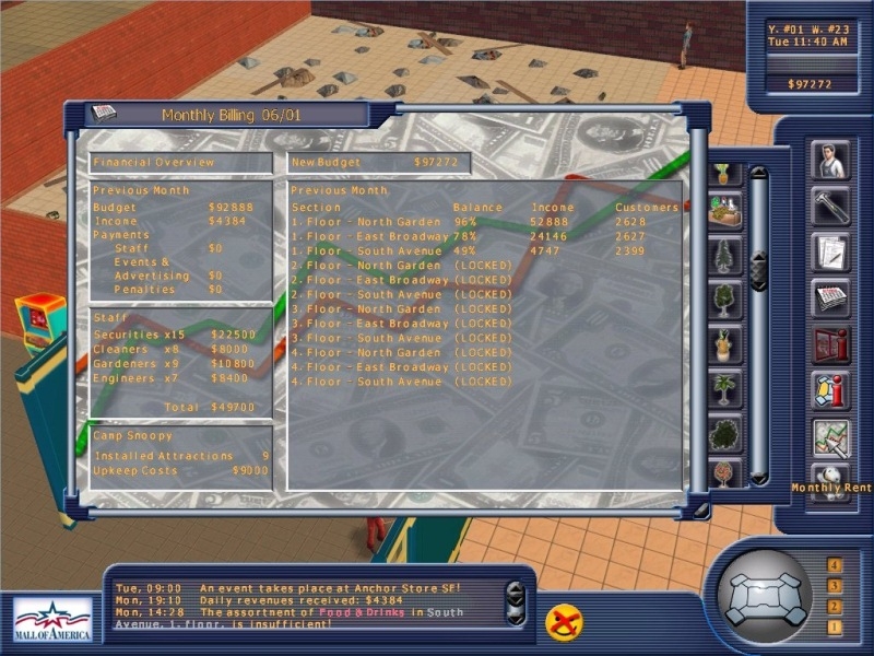 Скриншот из игры Mall of America Tycoon под номером 10