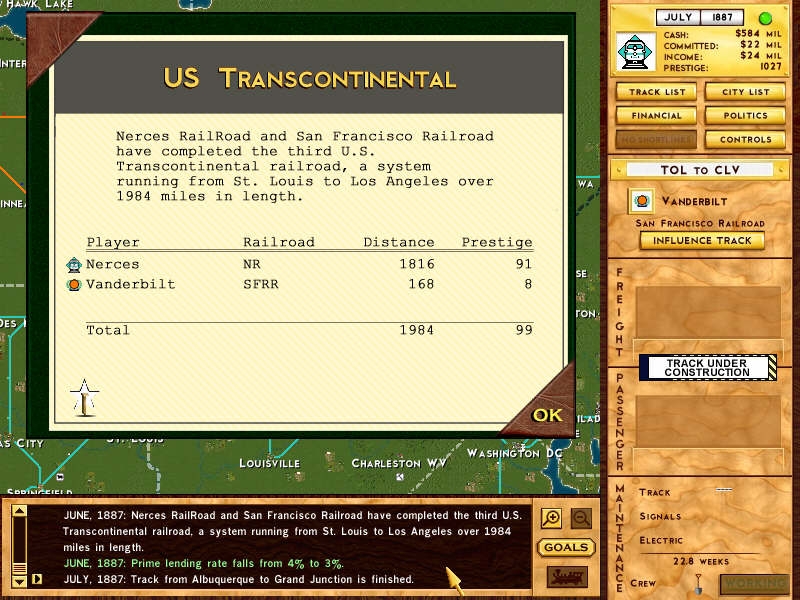 Скриншот из игры Rails Across America под номером 13