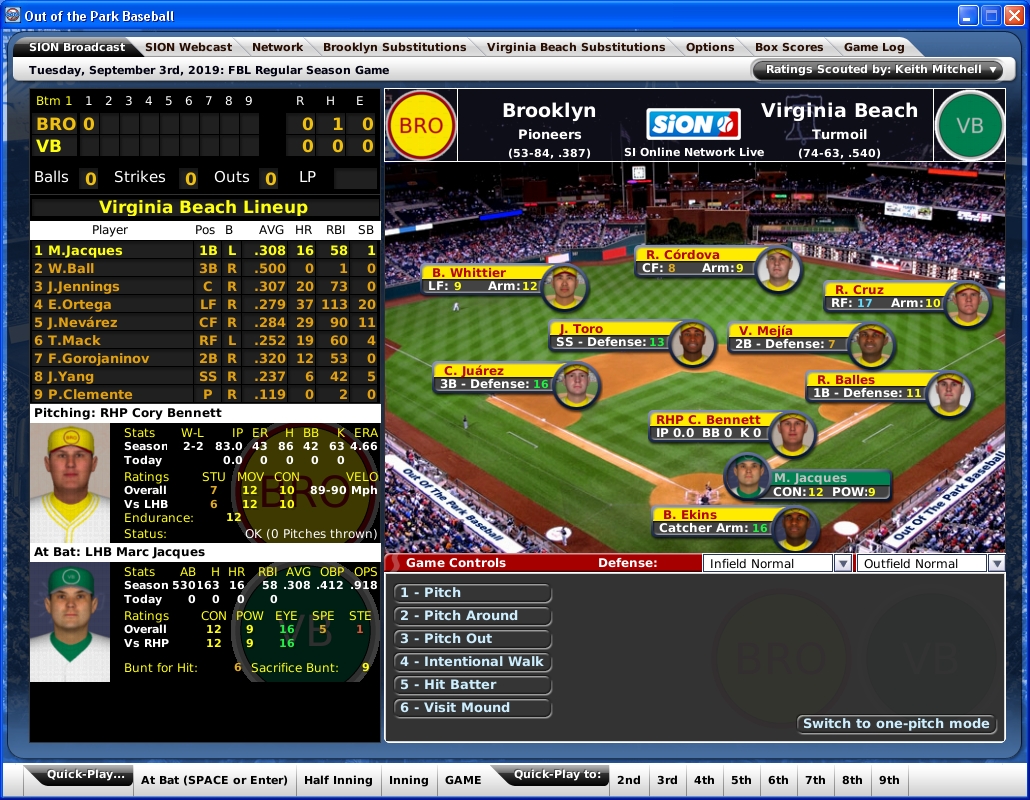Скриншот из игры Out of the Park Baseball 2007 под номером 12