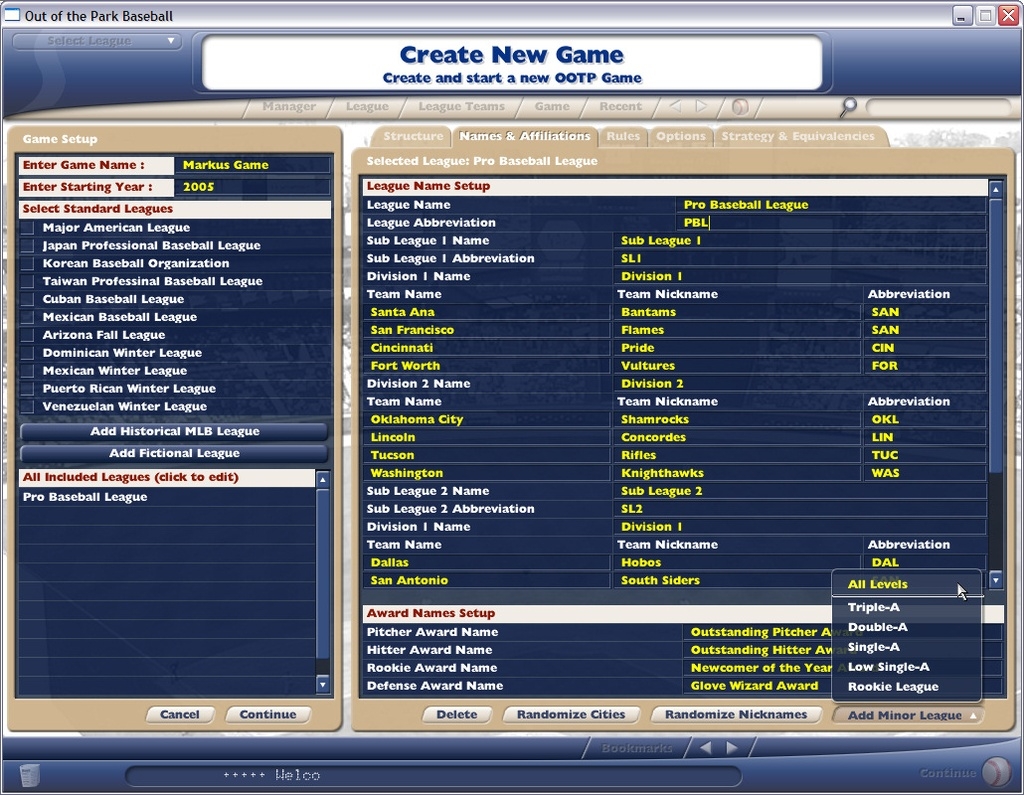 Скриншот из игры Out of the Park Baseball 2006 под номером 7