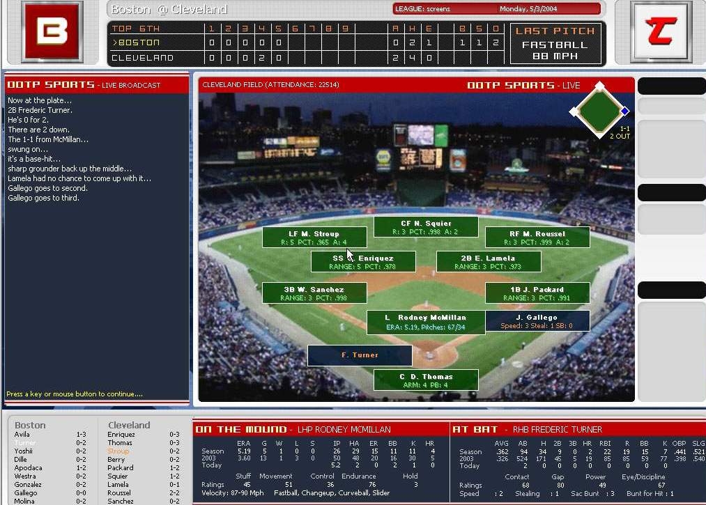Скриншот из игры Out of the Park Baseball 6 под номером 1