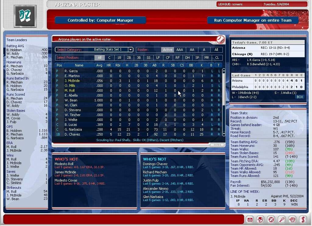Скриншот из игры Out of the Park Baseball 6 под номером 21