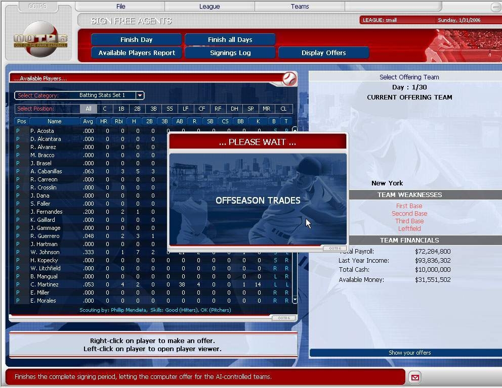 Скриншот из игры Out of the Park Baseball 6 под номером 23