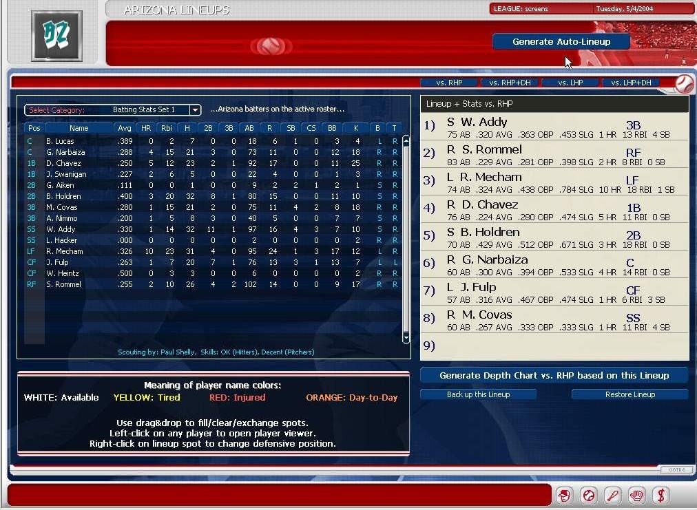 Скриншот из игры Out of the Park Baseball 6 под номером 6