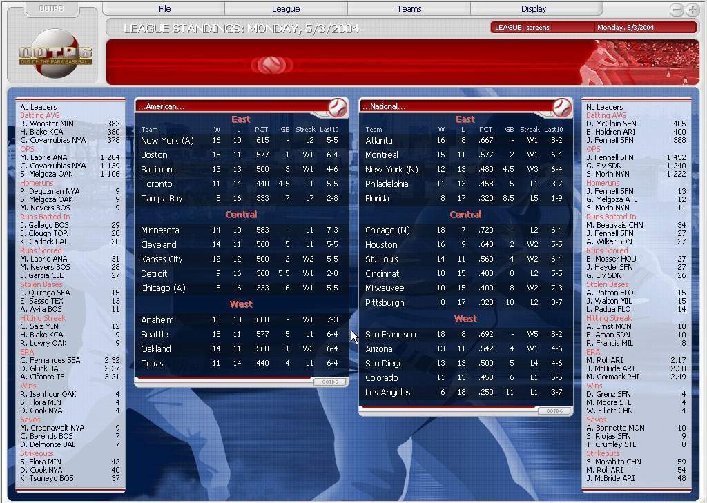 Скриншот из игры Out of the Park Baseball 6 под номером 8