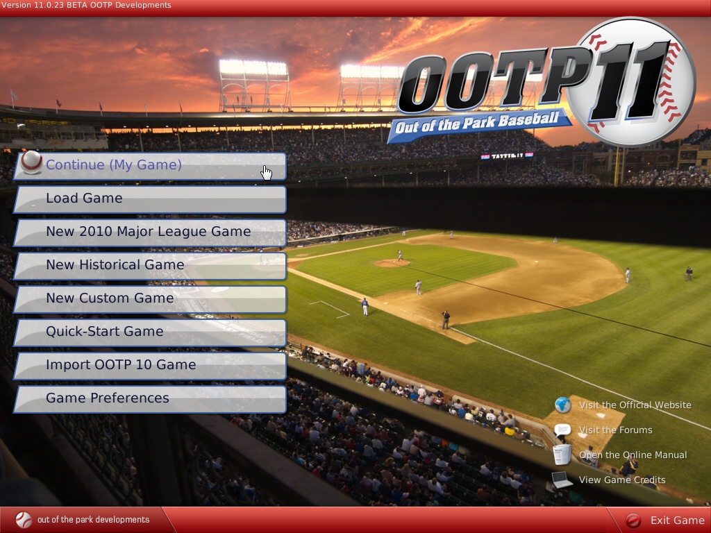 Скриншот из игры Out of the Park Baseball 11 под номером 1